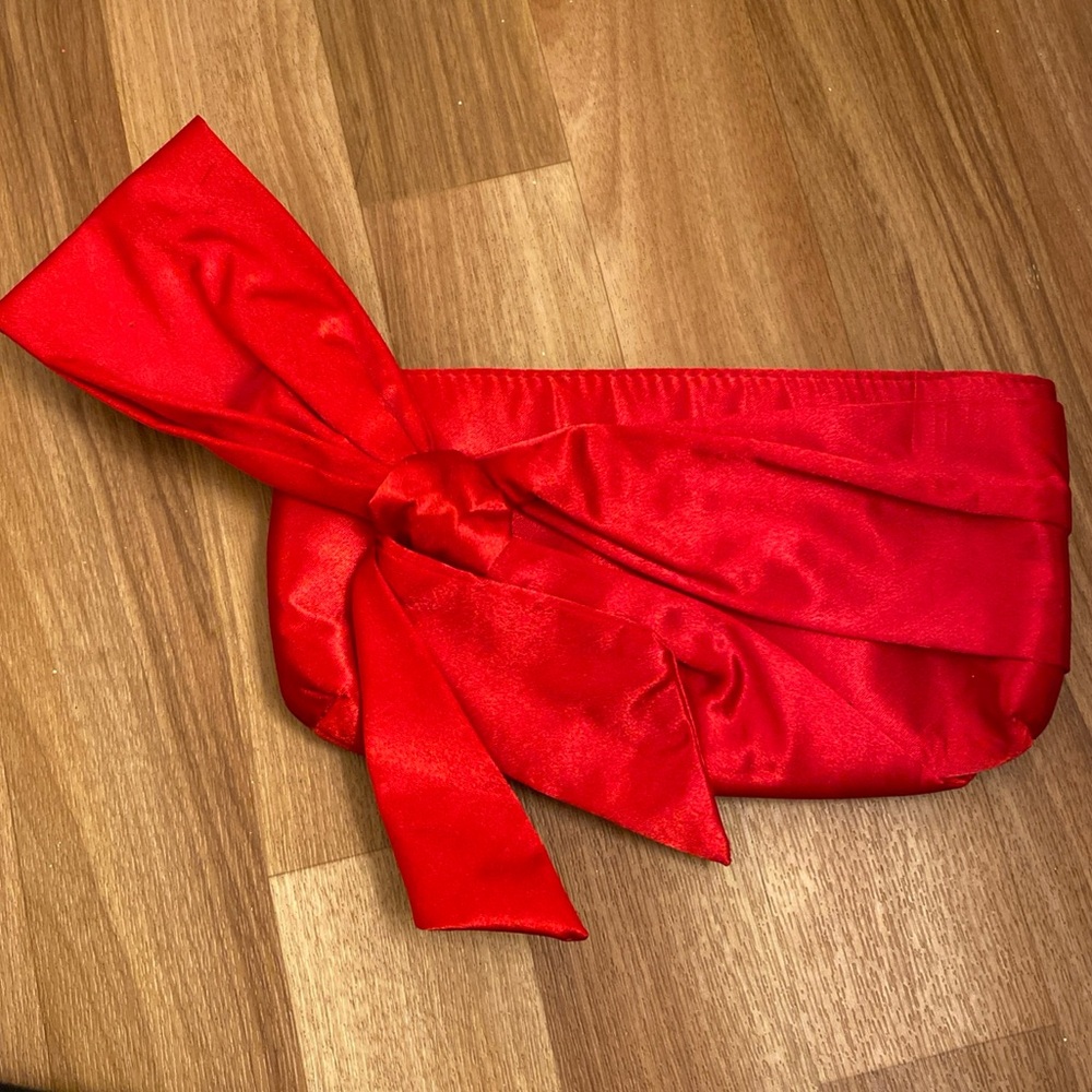 lulu townsend clutch Red Bow Purse Zip Party Holiday Feminine Date